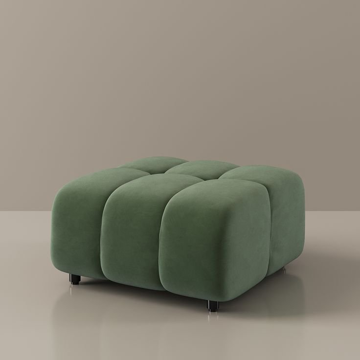 Modern Green Deep Sofa– Ottoman